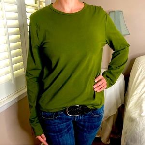 4 LEFT XS-L Chic Sage Green Long Sleeve T Shirt Top